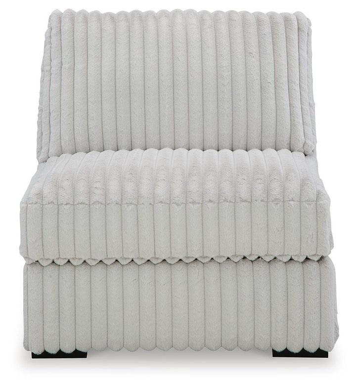 Stupendous 5-Piece Sectional and Ottoman - Alloy (5)