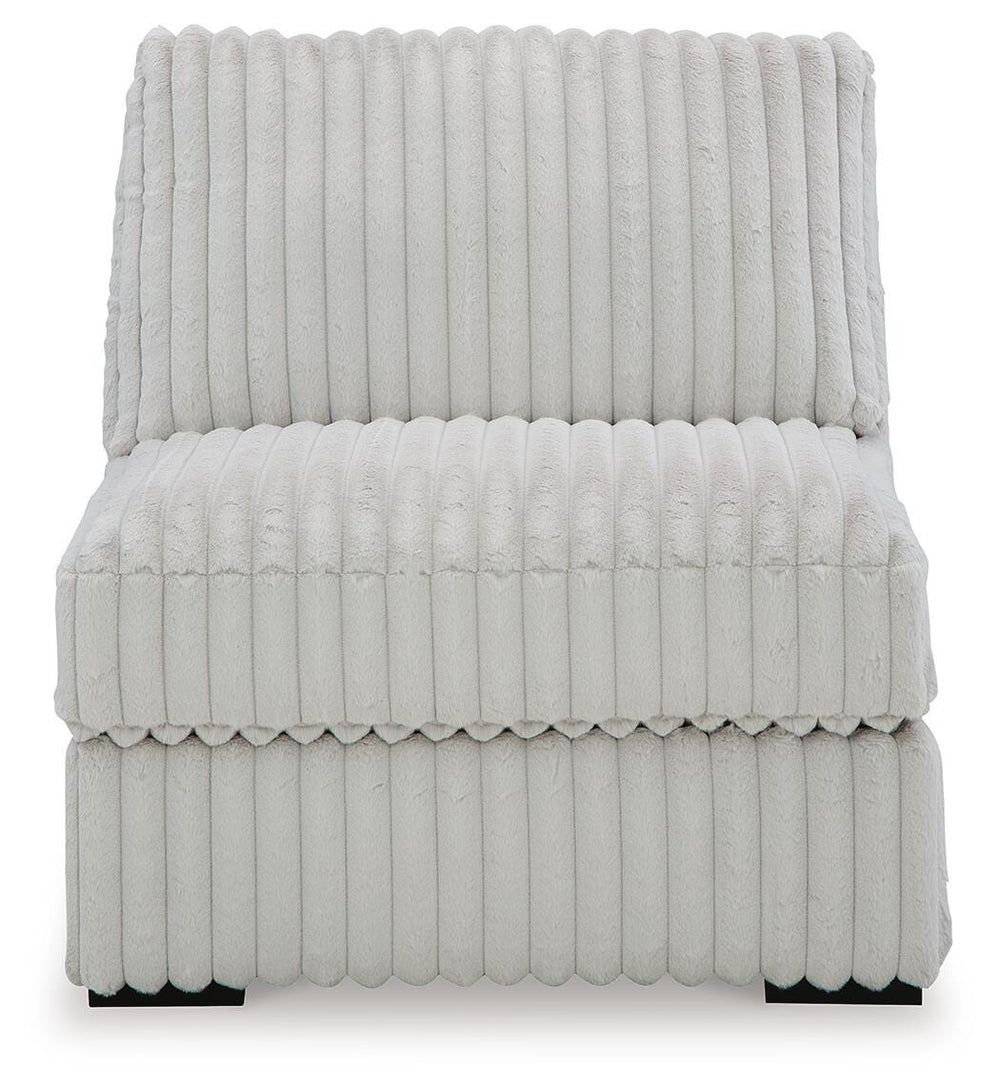 Stupendous 5-Piece Sectional and Ottoman - Alloy (5)
