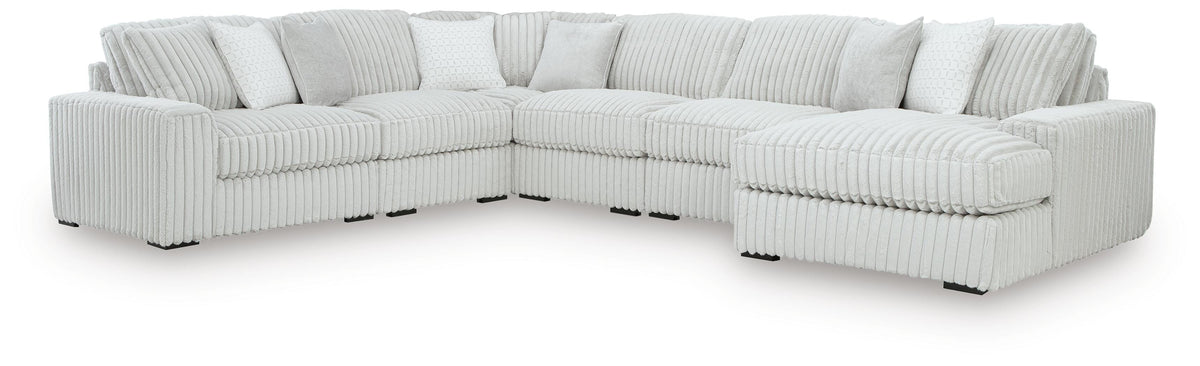 Stupendous 6-Piece Sectional with Chaise - Alloy (1)