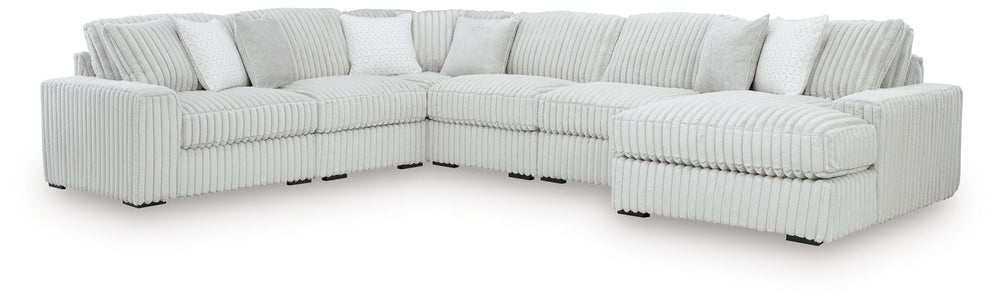 Stupendous 6-Piece Sectional with Chaise - Alloy (1)