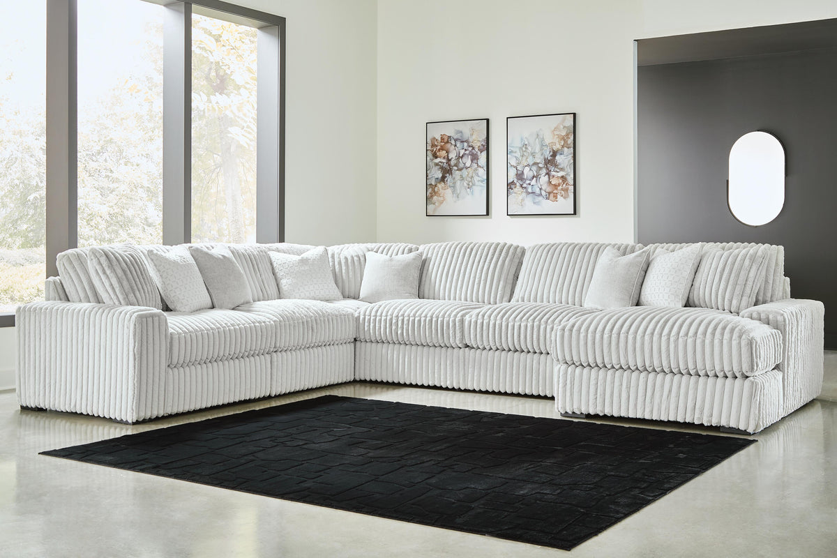 Stupendous 6-Piece Sectional with Chaise - Alloy (2)