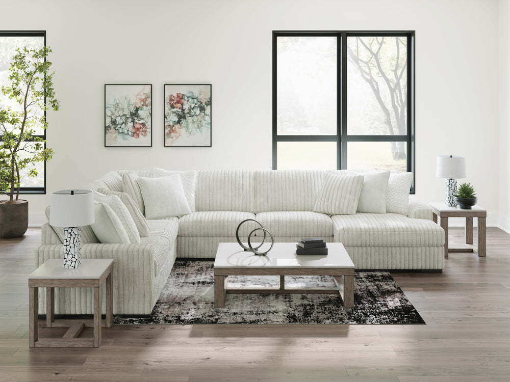 Stupendous 5-Piece Sectional with Chaise - Alloy (3)