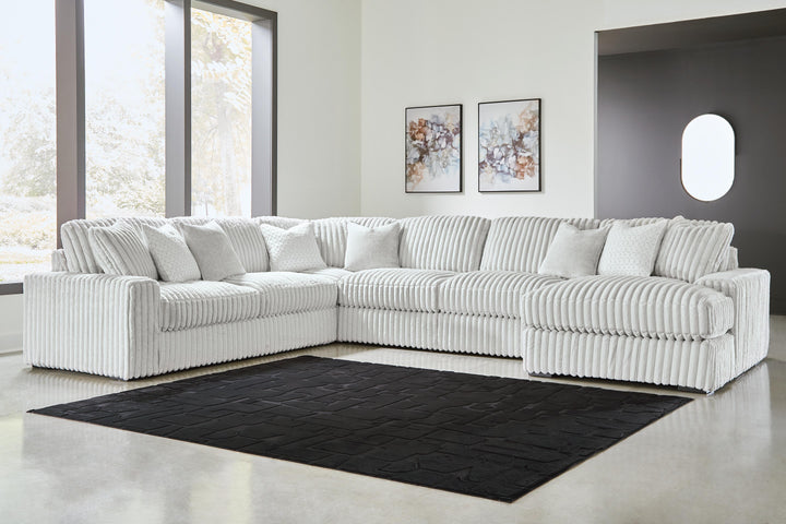 Stupendous 5-Piece Sectional with Chaise - Alloy (2)