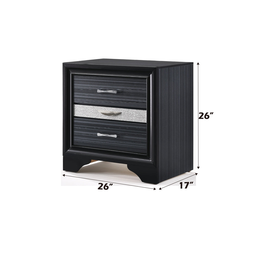 Naima Nightstand in Black - dimensions