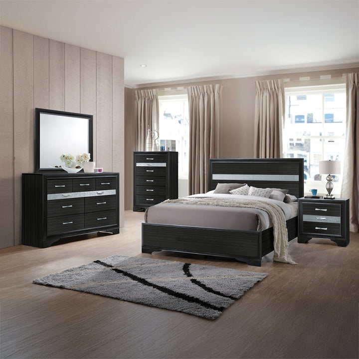 Naima Twin Bed in Black - lifestyle