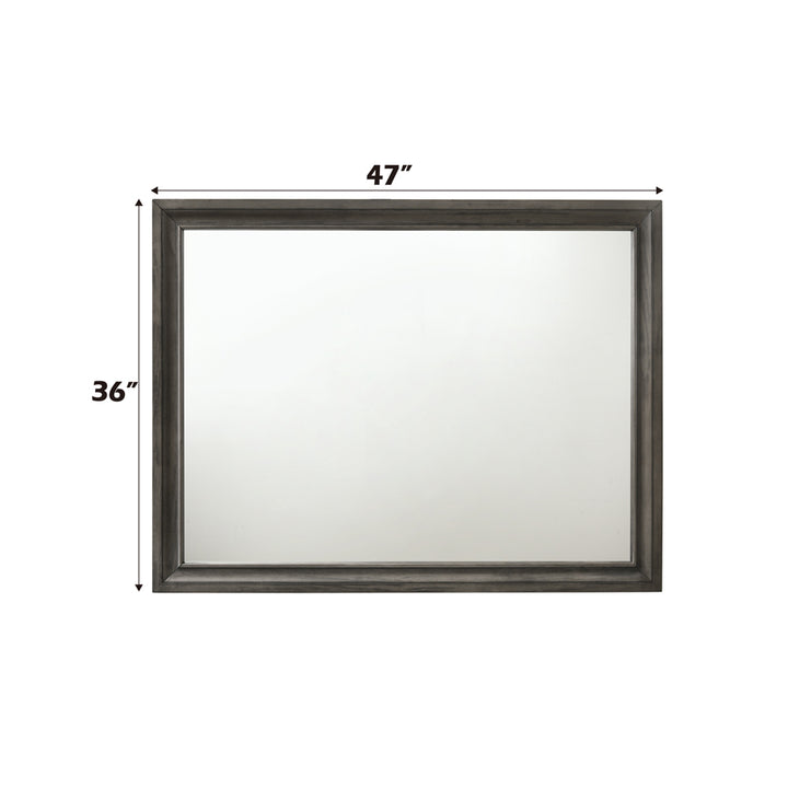 Naima Mirror in Gray - dimensions
