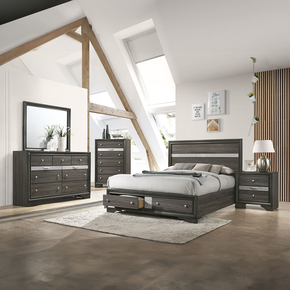 Naima Mirror in Gray - lifestyle