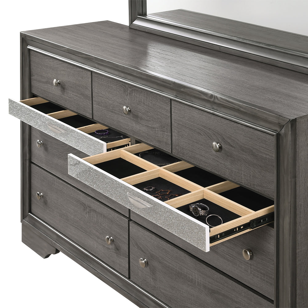 Naima Dresser in Gray