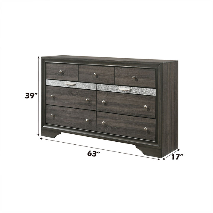 Naima Dresser in Gray - dimensions