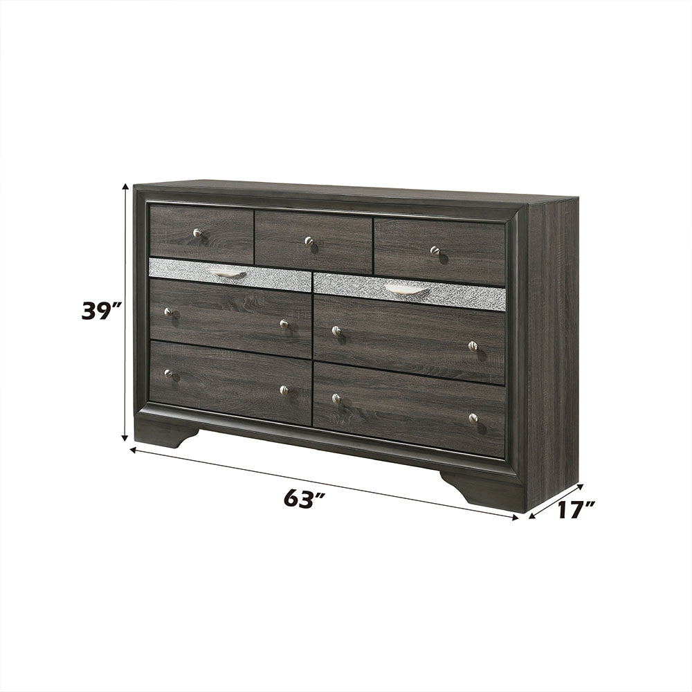 Naima Dresser in Gray - dimensions