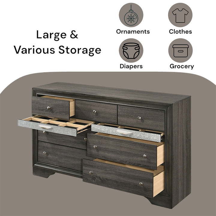 Naima Dresser in Gray - features