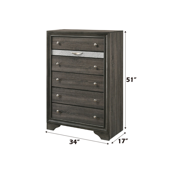 Naima Chest in Gray - dimensions