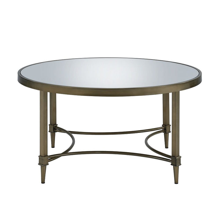 Aditya - Coffee Table - Mirrored & Antique Brass
