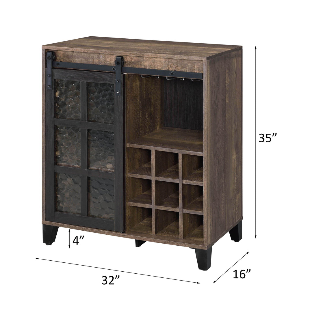 treju-wine-cabinet-obscure-glass-rustic-oak-black