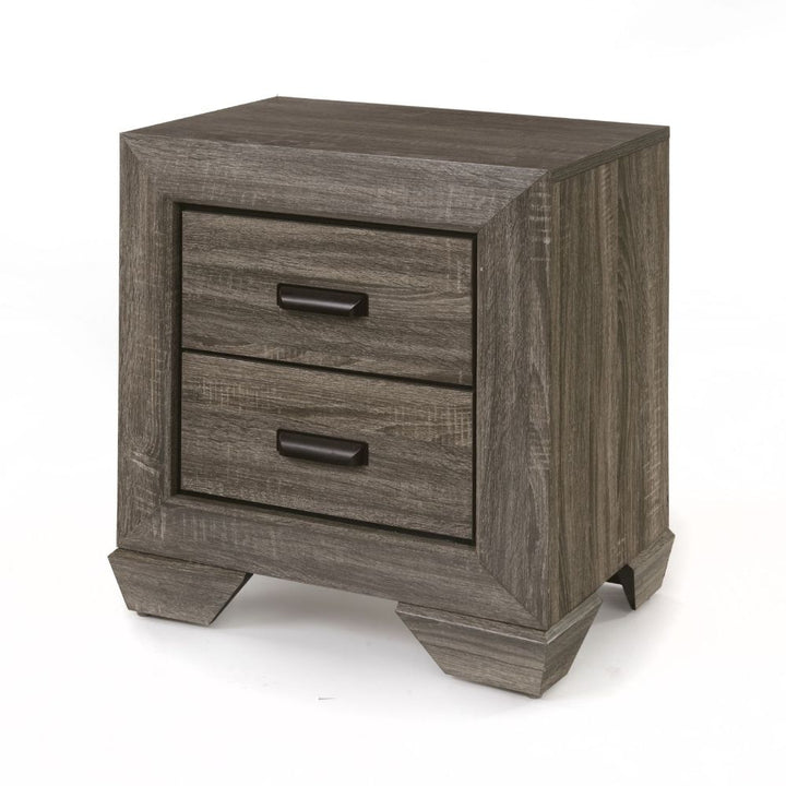 Lyndon Nightstand in Weathered Gray Grain Finish
