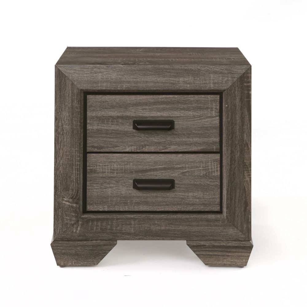 Lyndon Nightstand in Weathered Gray Grain Finish