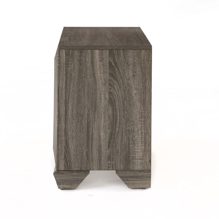 Lyndon Nightstand in Weathered Gray Grain Finish