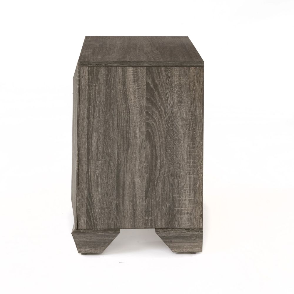 Lyndon Nightstand in Weathered Gray Grain Finish