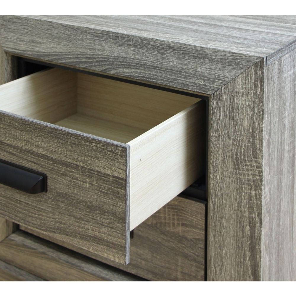 Lyndon Nightstand in Weathered Gray Grain Finish