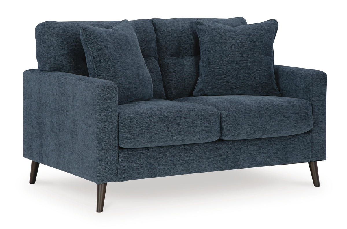 Bixler Loveseat - Blue (1)