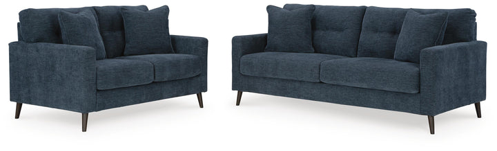 Bixler Sofa and Loveseat - Navy (2)