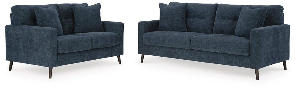 Bixler Sofa and Loveseat - Navy (2)
