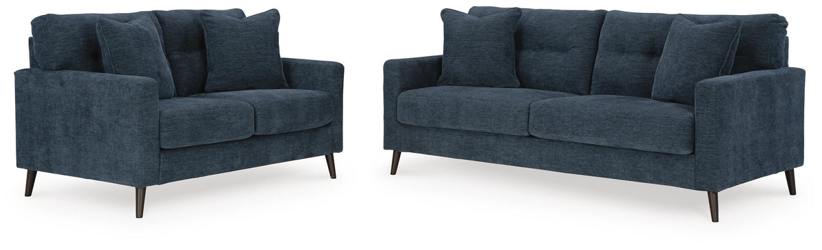 Bixler Sofa and Loveseat - Navy (2)