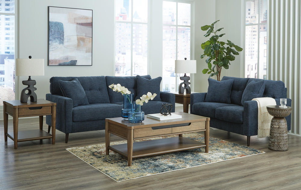 Bixler Sofa and Loveseat - Navy (3)