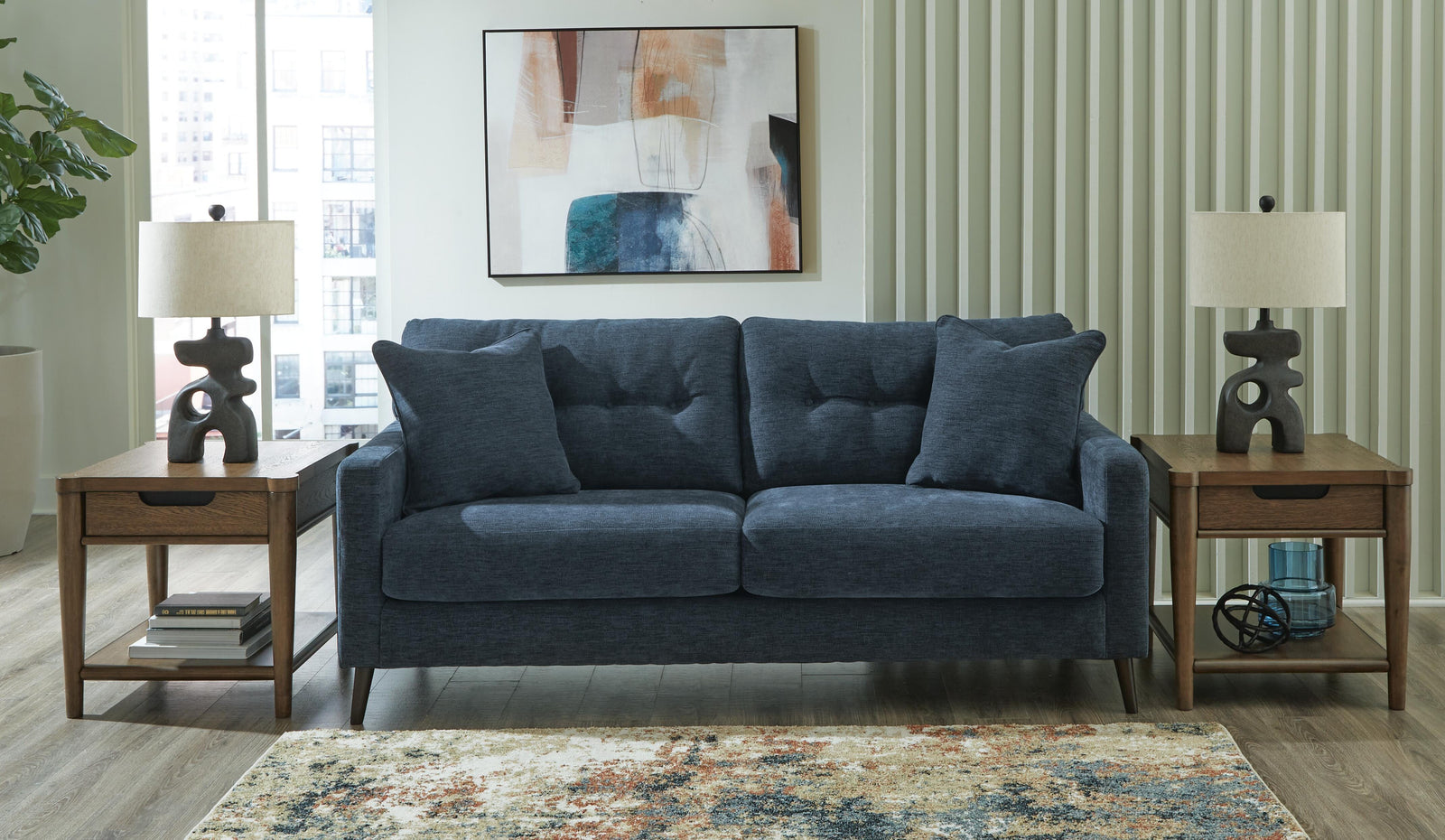 Bixler Sofa - Blue (2)