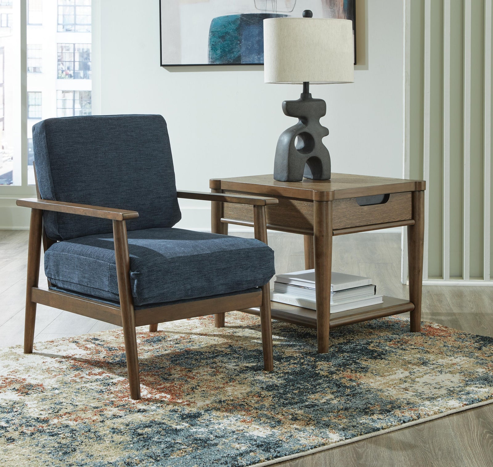 Bixler Accent Chair - Blue (2)
