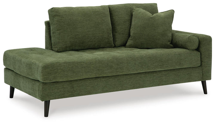 Bixler Sofa and Chaise - Olive (3)