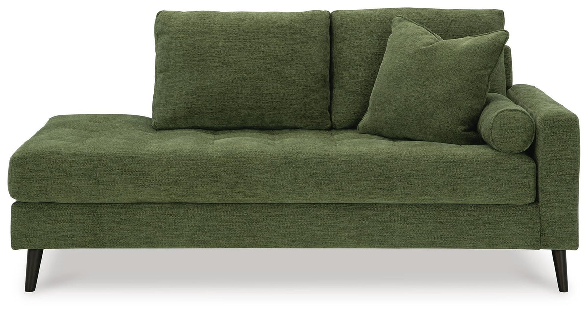 Bixler Sofa and Chaise - Olive (2)