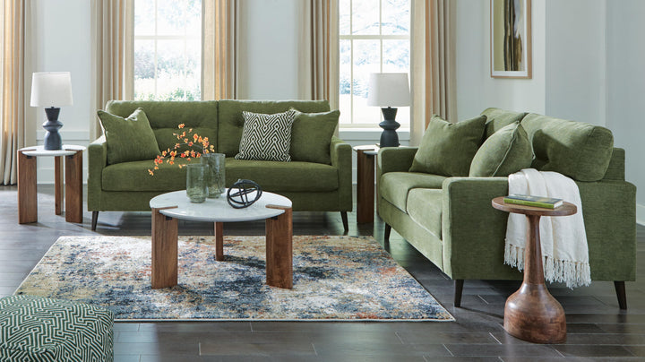 Bixler Sofa and Loveseat - Olive (1)