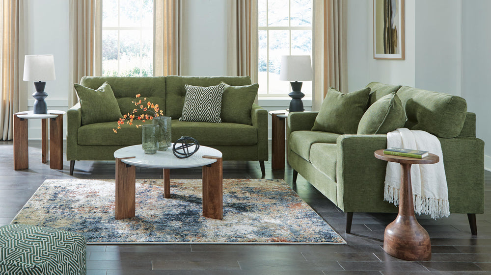 Bixler Sofa and Loveseat - Olive (1)