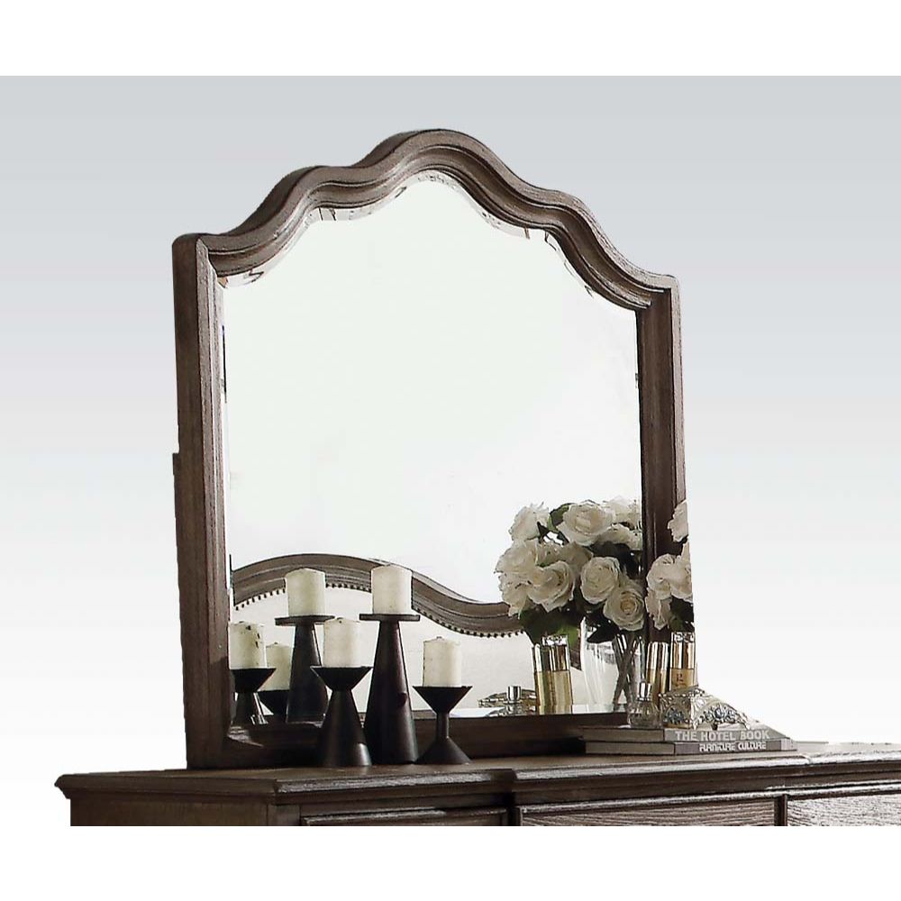 Baudouin Mirror in Weathered Oak