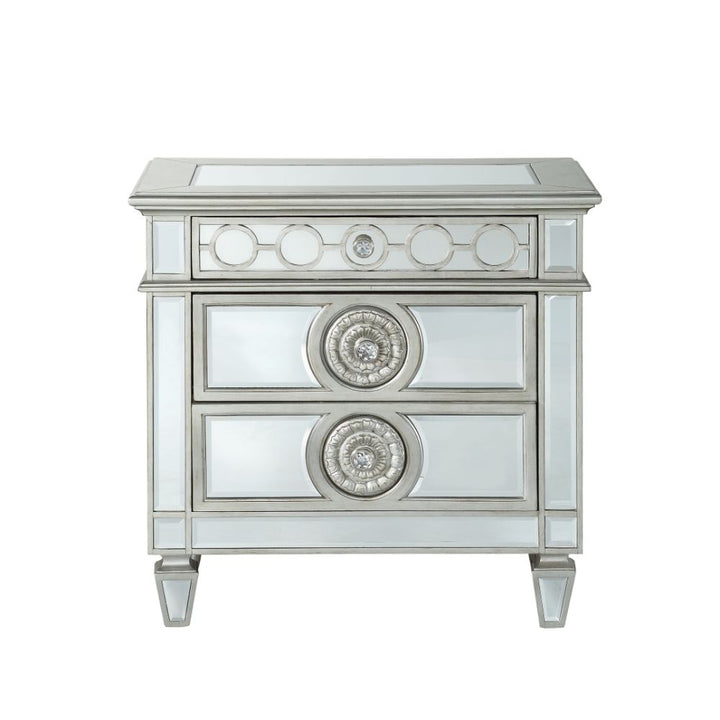 Varian Nightstand in Mirrored &amp; Sliver