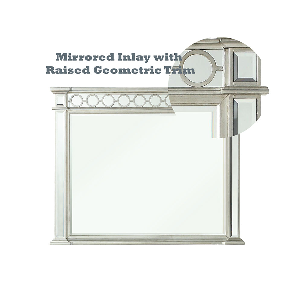 Varian Mirror in Mirrored & Sliver