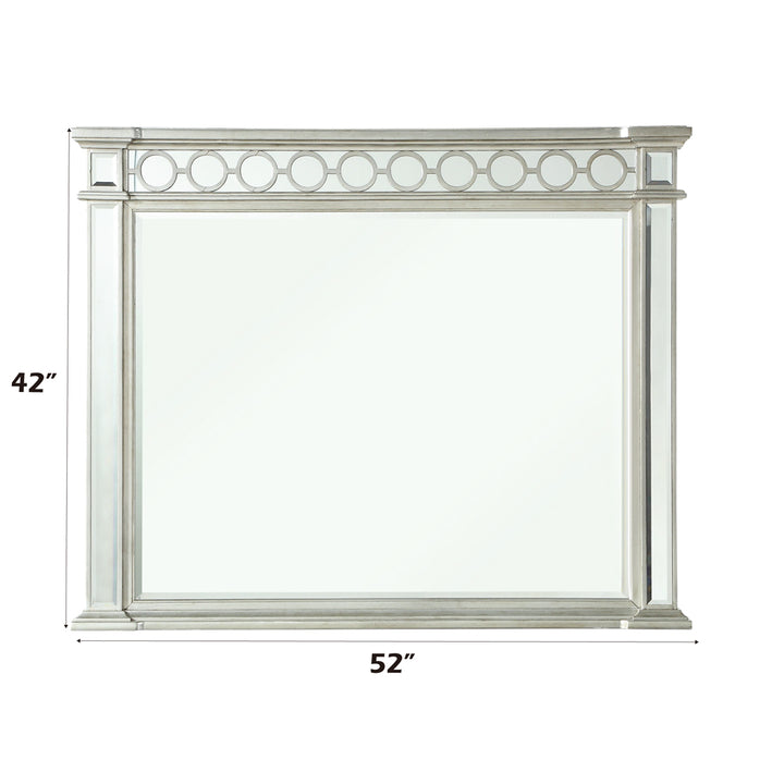 Varian Mirror in Mirrored &amp; Sliver - dimensions