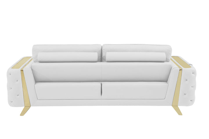 DivanItalia 1050 Sofa in Top-Grain Italian Leather - White