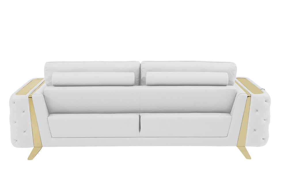 DivanItalia 1050 Sofa in Top-Grain Italian Leather - White