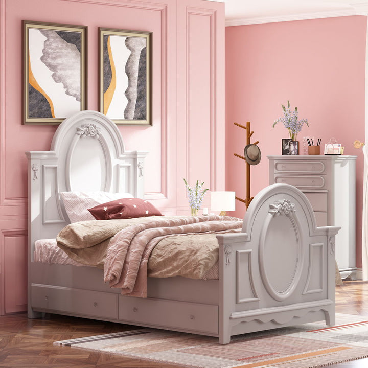 Flora - Twin Bed - Gray