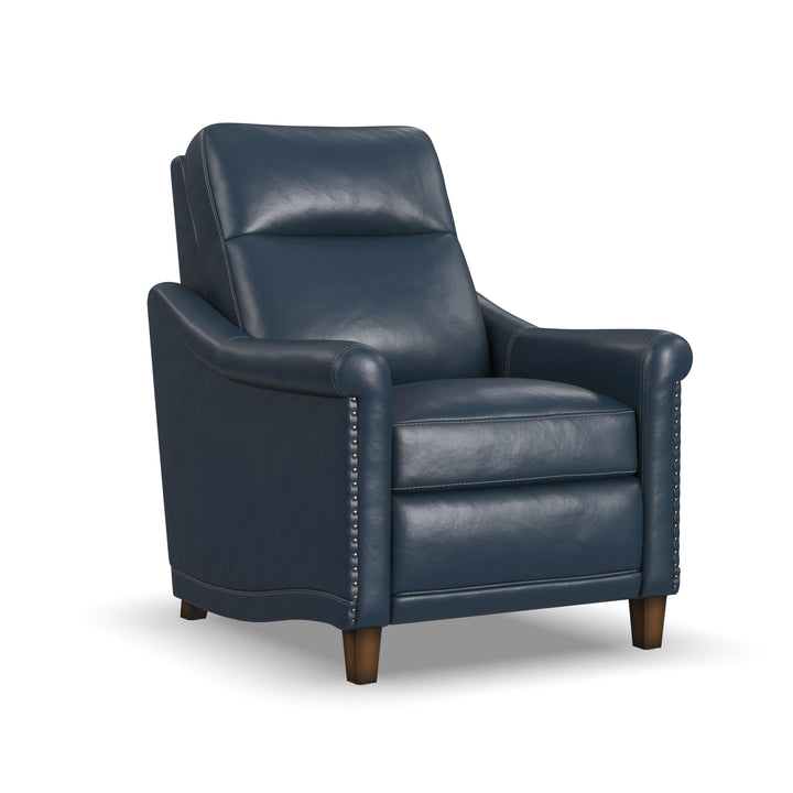 Elizabeth Leather Power Recliner with Power Headrest in Sea