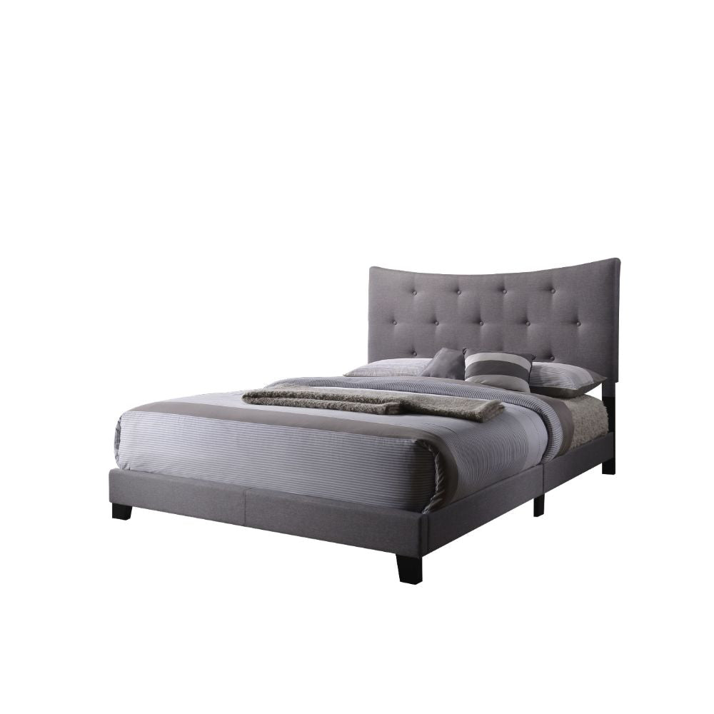 Venacha Queen Bed in Gray Fabric