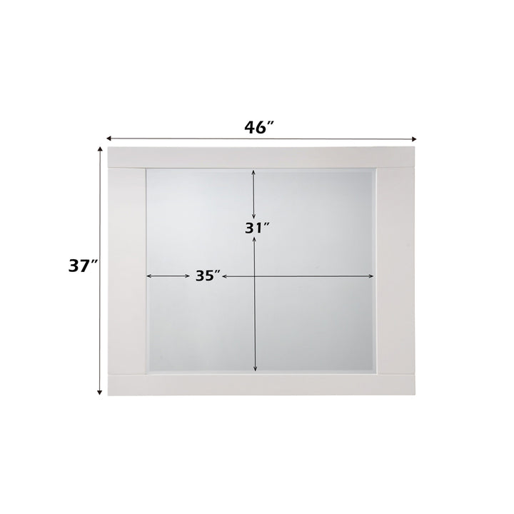 Naima II Mirror in White High Gloss - dimensions