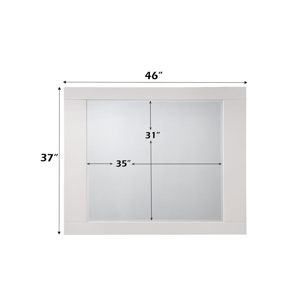 Naima II Mirror in White High Gloss - dimensions