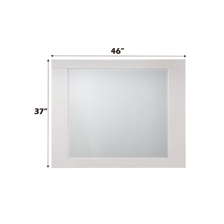 Naima II Mirror in White High Gloss - dimensions