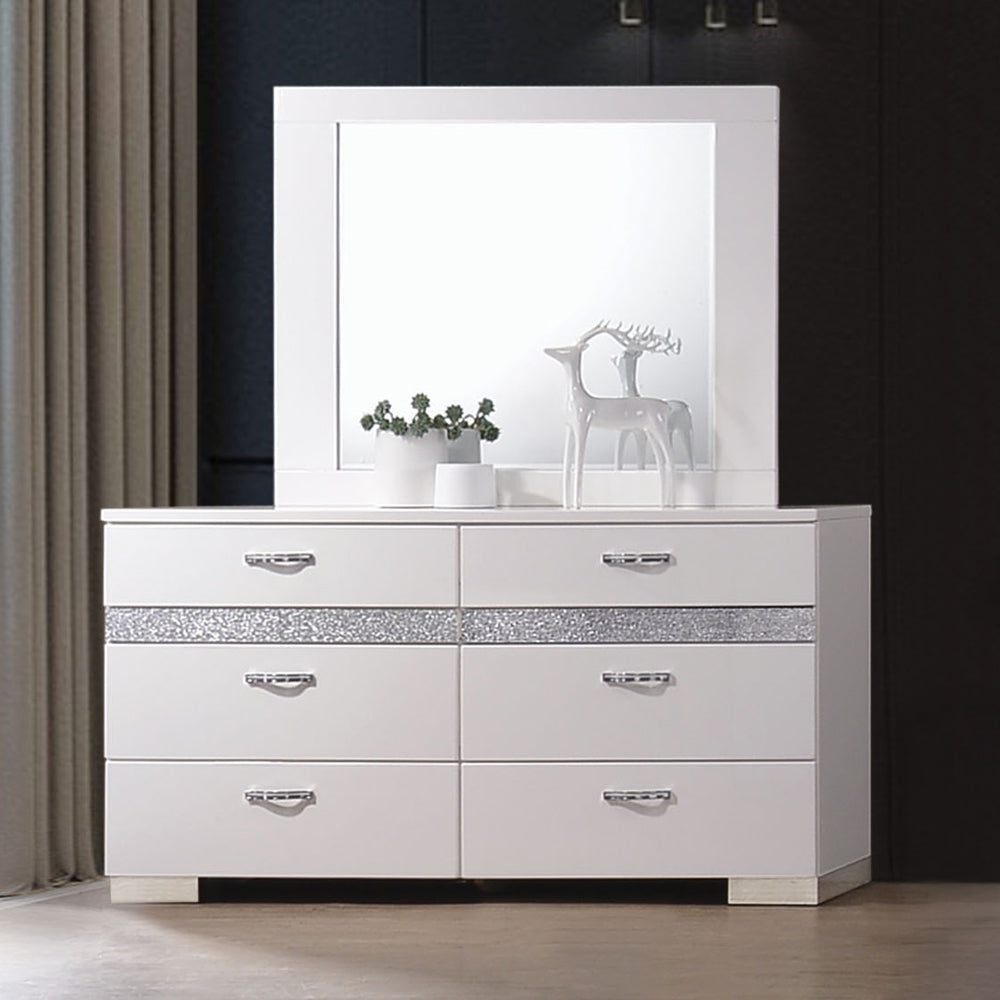 Naima II Dresser in White High Gloss