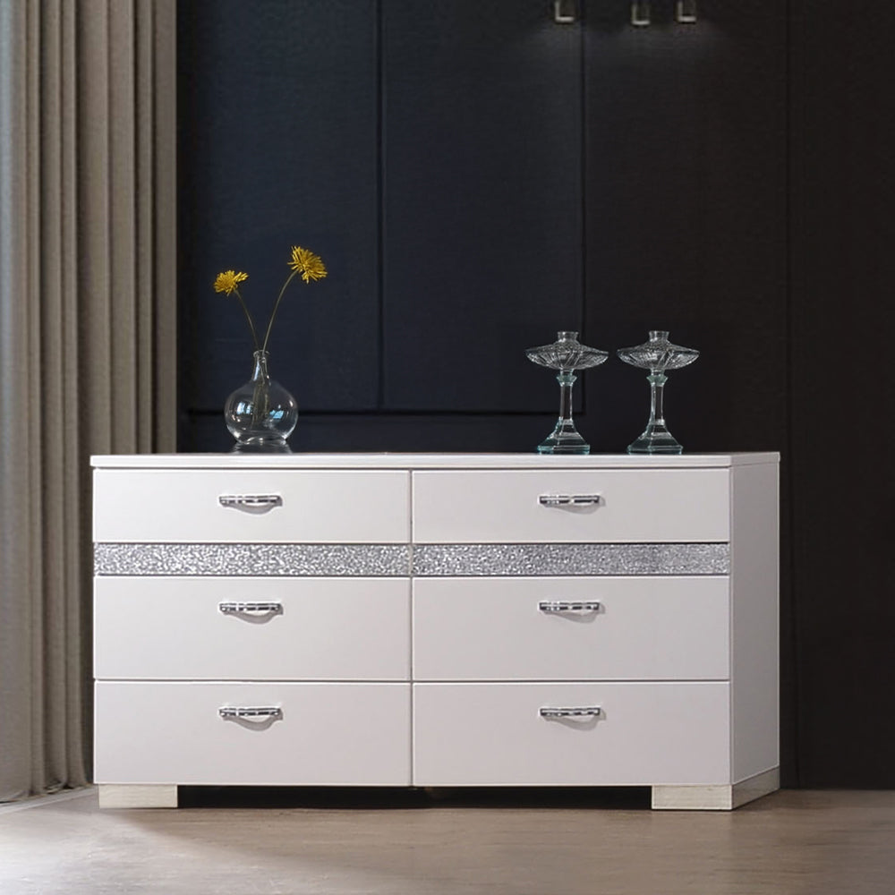 Naima II Dresser in White High Gloss