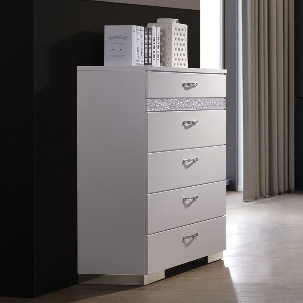 Naima II Chest in White High Gloss