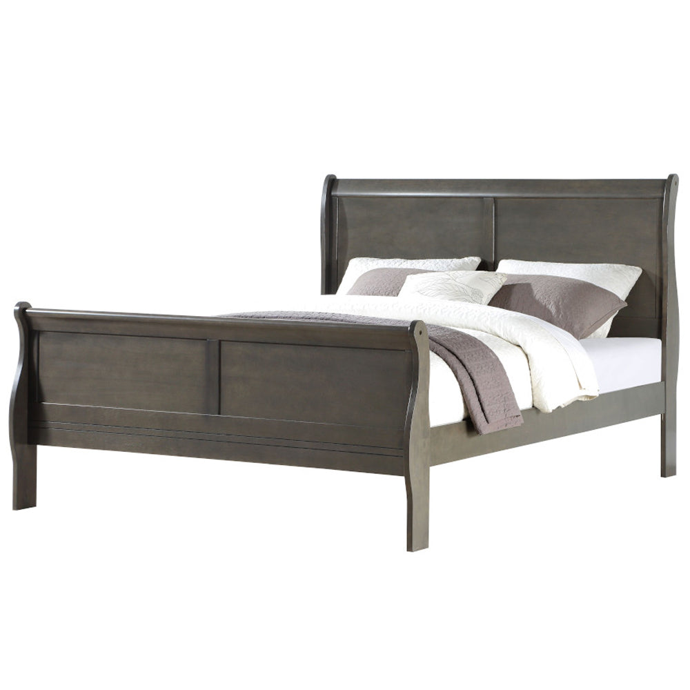Louis Philippe EK Bed in Dark Gray